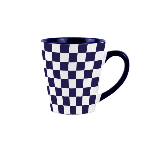 Navy blue chequered small - navy,