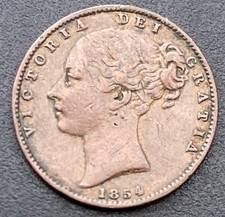 1854 Victoria Farthing Copper