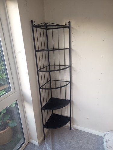 Metal corner shelving unit - metal,