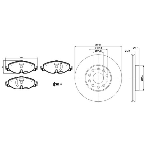 Don front brake discs - discs, pads