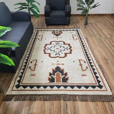 Kilim Wool Jute Runner Rug
