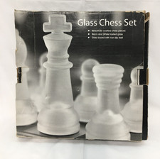 Glass Chess Set Black and