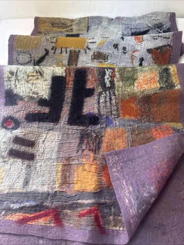 Handmade felted art - felted, scarf