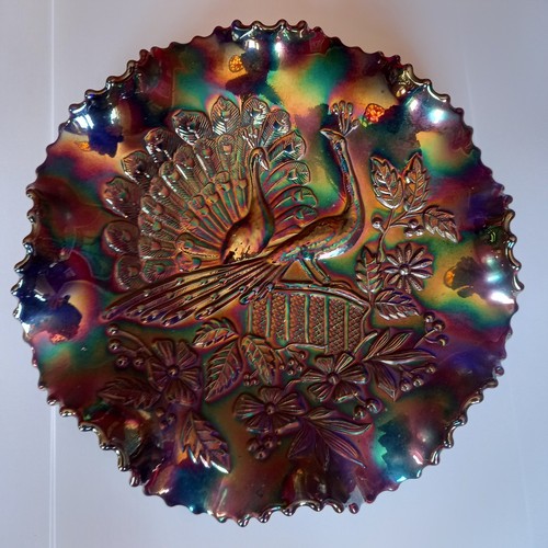 Rare carvanival glass dish - rare,