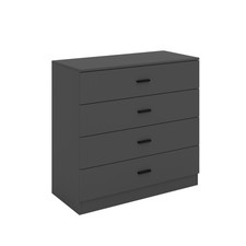 Modern Black 4 Drawer Chest