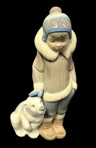 Vintage lladro eskimo boy - vintage,