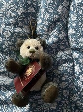 Charlie Bears - Mini Teddy Bear Plaid Keyring - 13cm Collectible Bag Buddy New
