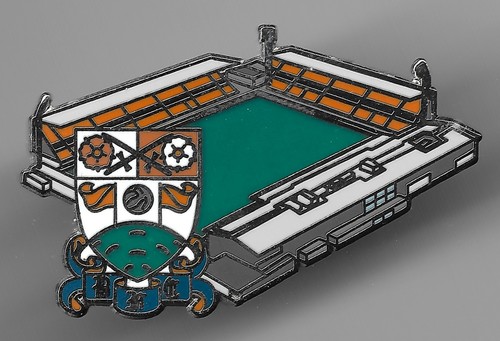 Enamel football stadium badge - enamel,