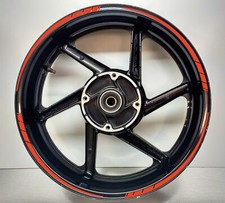 Red tapered motorcycle wheel - motorcycle,