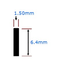Plastic Guitar Binding - 1.5mm x 6mm x 1650mm