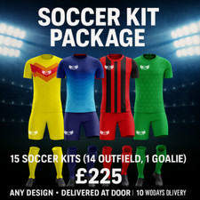Football Team Kit 14+1 | Custom Soccer Uniforms | Match Day Bundle | Printed