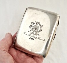 WW1 Sterling Silver Tribute Cigarette Case/Medal/Trophy. Wadebridge, Cornwall.