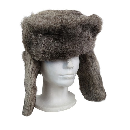 Vintage grey rabbit fur - vintage,