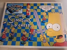 🎲 The Simpsons 3D Chess Set Vintage Complete Bart Homer Lisa Marge Maggie