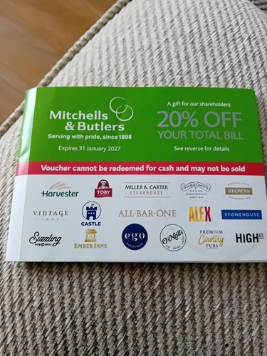 Mitchells butlers off - mitchells, 20%