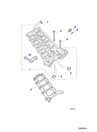 Jaguar cylinder head gasket - cylinder,
