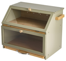Bamboo bread bin double - bin, layer