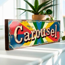Carousel funfair sign - carousel,