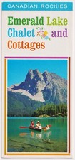 Vintage Emerald Lake Chalet Cottages Hotel Banff Canada Travel Brochure 1970s