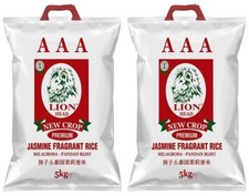 Lion Head AAA Premium Jasmine Fragrant Rice 5kg (Pack of 2) 