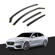 Jaguar XF X260 MK2 2015-onwards 4 Door Saloon Wind Deflectors 4pc Tinted