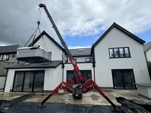 Hot tub transport hiab - tub,