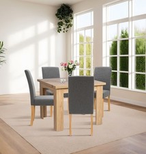 Dining Table Set, Oak Flip Top
