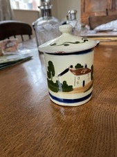 Vintage Devon Motto Ware Jam Pot. “ Sow A Character Reap A Destiny “