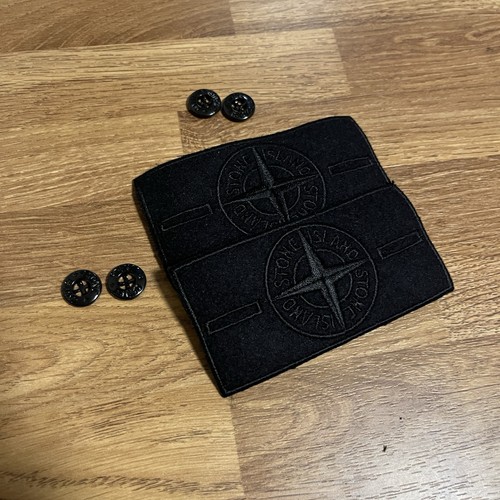 Stone island black ghost badge - island,