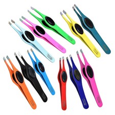 Professional Slanted Grippy Eyebrow Tweezers Hair Beauty Tweezer Gripped