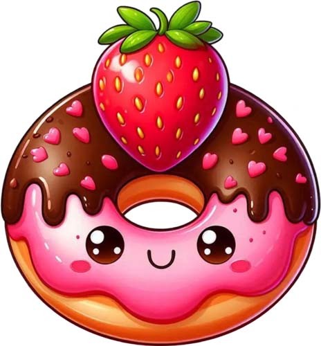 Valentine day donut wall art - day,