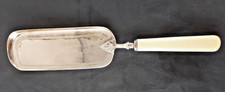 Vintage Silver Plate Cake Server with Bone Handle