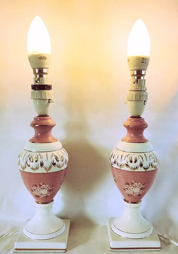 Pair ceramic lamps - of, mid