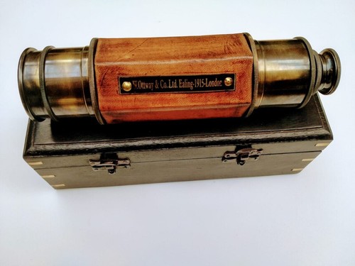 Vintage brass telescope - brass,