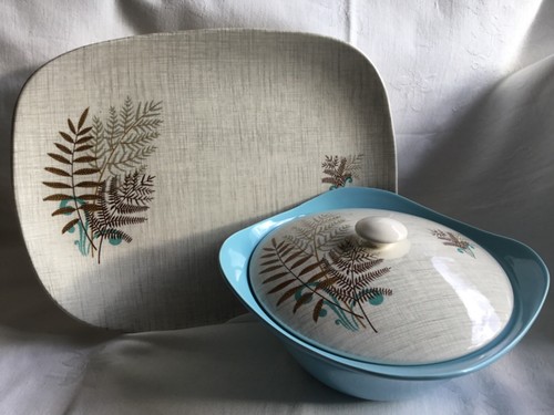 1950s platter lidded bowl - platter,