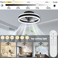 Ceiling Fan with Lighting LED Light Adjustable Wind Speed Remote Control Bedroom