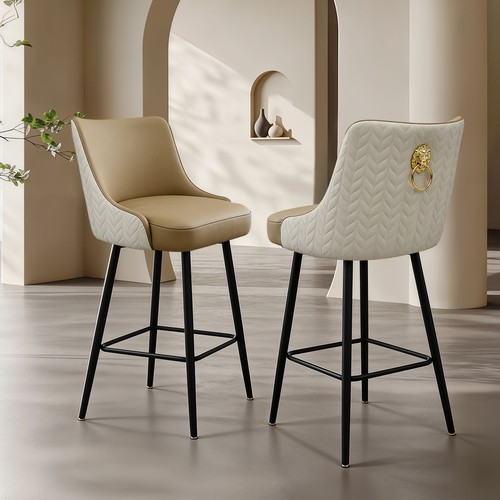 Modern bar stools faux leather - modern,