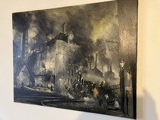 Large Oil On Canvas Depicting