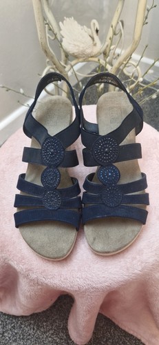 Ladies navy sandals size - ladies,