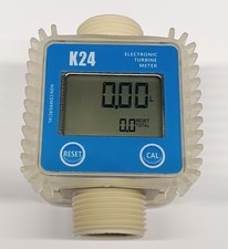 DIGITAL FLOW METER ADBLUE® UREA DEF CHEMICAL LIGHT OIL DISPENSING IBC DRUM 1"BSP