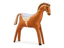 Brown Standing Horse Foil Balloon, 86.5 x 73 cm