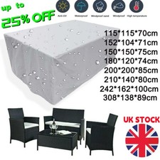 Garden Outdoor Furniture Set Covers Rattan Table Cube Waterproof UV Protection