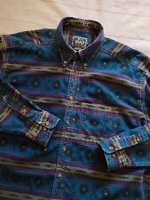 Woolrich Men's Vintage 70s Navajo Southwestern Flannel Shirt Made In USA Size XL