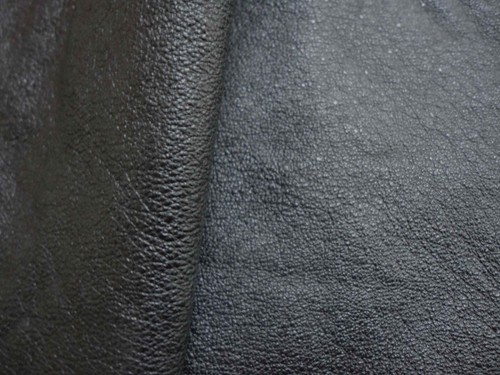 Black pigskin leather - black, 5"