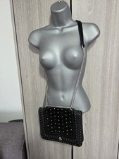 Zara studded shoulder bag real leather