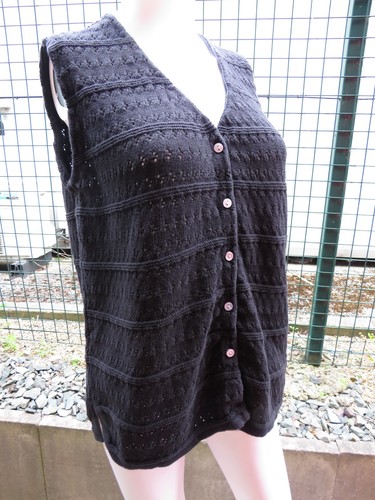 Black sleeveless knitted - f&f,