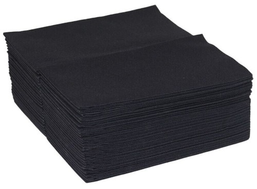 Black 40cm fold - 8-fold, napkins