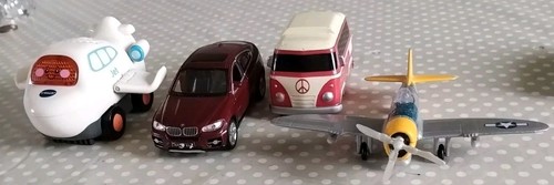 Four toy vehicles car 2x - four, vehicles,