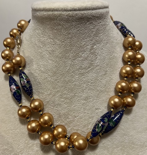 Vintage gold ball blue - vintage,