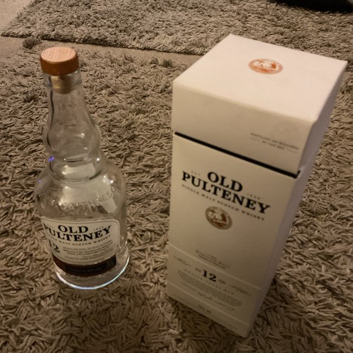 Empty old pulteney single malt - old,